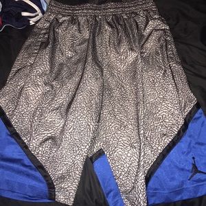 Jordan black cement shorts size M